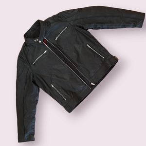 Cowhide Leather Jacket: XL Slim Fit